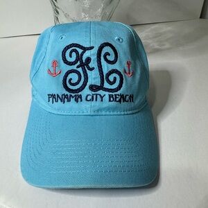 Vintagee Sky Blue Baseballl Cap With Embroidery On Front